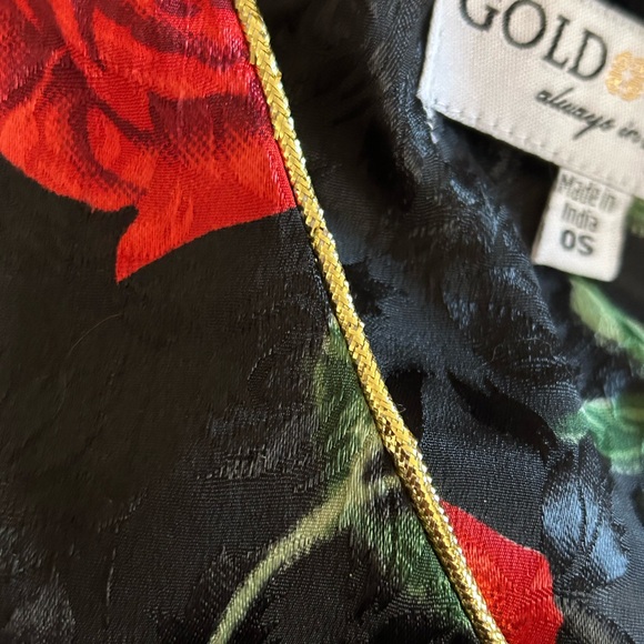 Gold Coast Red Roses and Cheetah Print Kaftan One Size - Picture 6 of 6